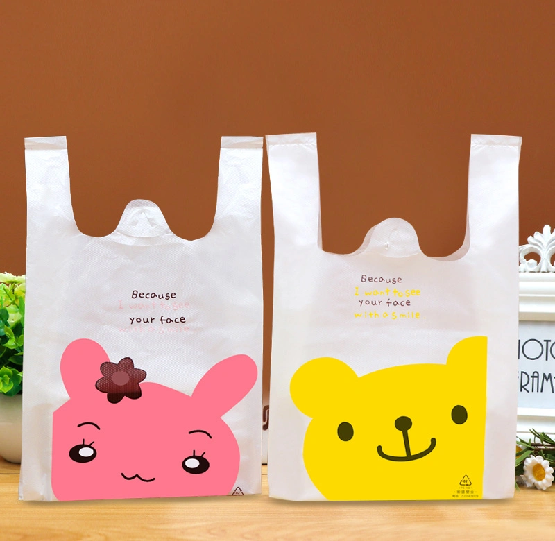 PE PLA Pbat Recyclable Biodegradable Eco Plastic Scented Pet Dog Poop Nappy Garbage Trash Drawstring Ziplock Food Packaging Vest T-Shirt Bag Making Machine