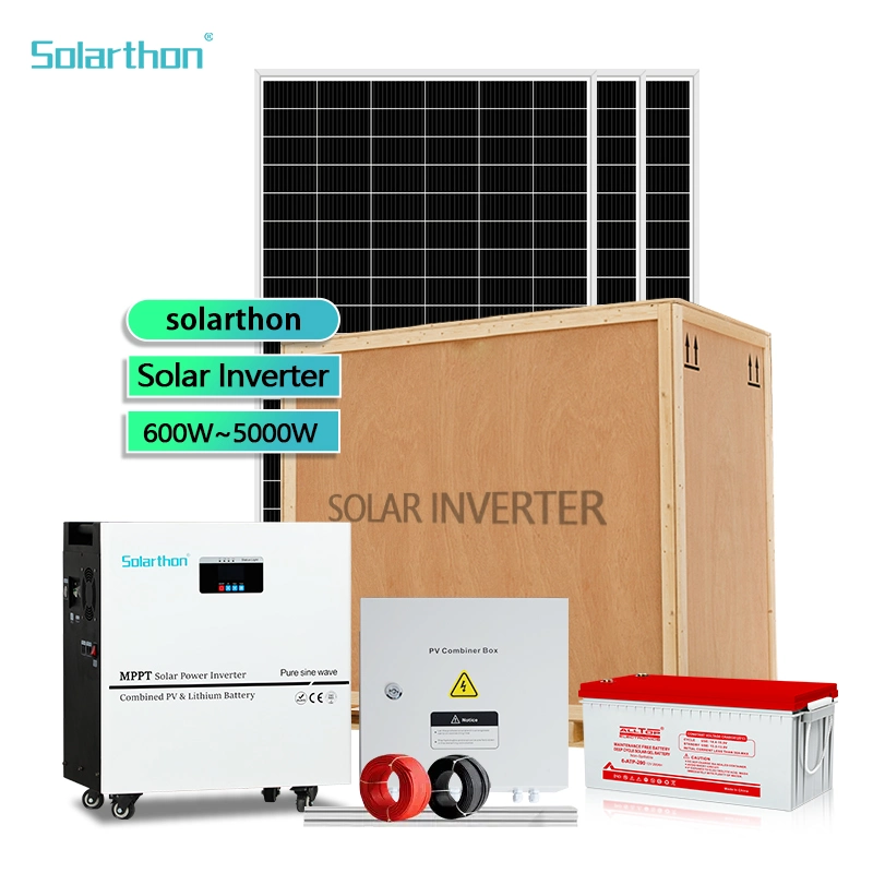 Wind Power Price 3kw off Grid Complete Solar System with MPPT Hybrid Pure Sine Wave Inverter