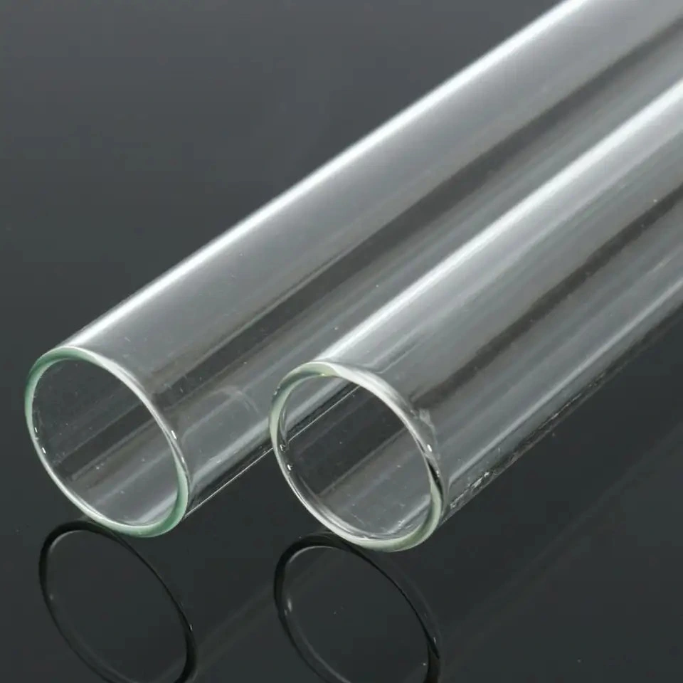 Test Tube Flat Bottom with Rim Laboratory Glassware Glass Test Tube Clear OEM Customized