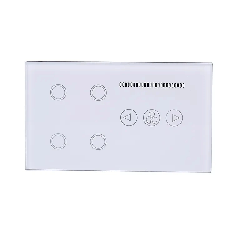 WiFi Smart Light Switch 4gang Glas Touch Panel elektrische Leistung Fan Dimmer Switches Wireless Remote Control von Alexa Google Home