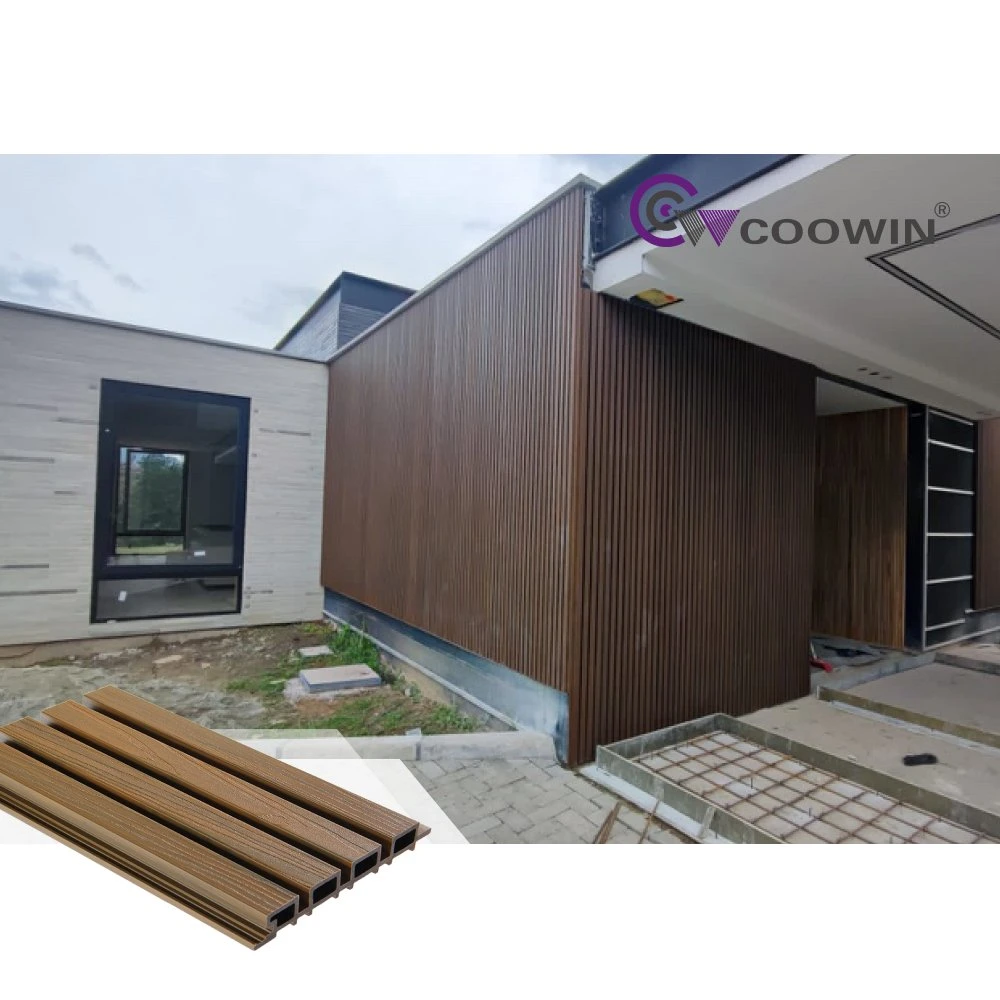 Wood Texture Luxury Villa Decoration Wood Plastic Composite Wall Panel