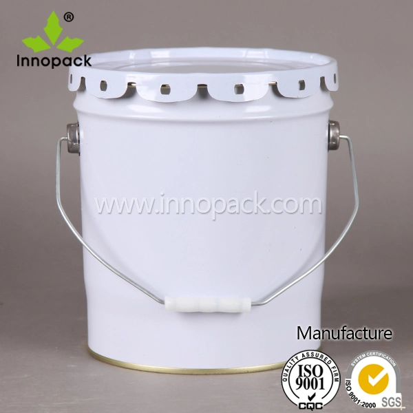 20L Round Metal Waste Container with Lace Metal Lid