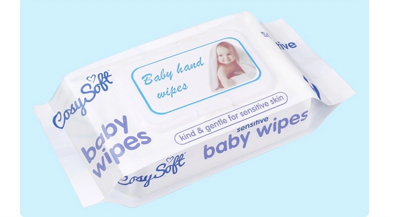 Lingettes pour bébé - 100 % d'eau pure 80′ S et Momo Lingettes avec extrait de feuille de Peach 80′ S.