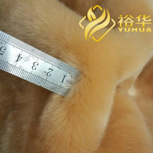 Rabbit Fur flannelette Tie China Proveedor Chefa Soft Warm Tejido de piel sintética para animales utilizado para el prendas