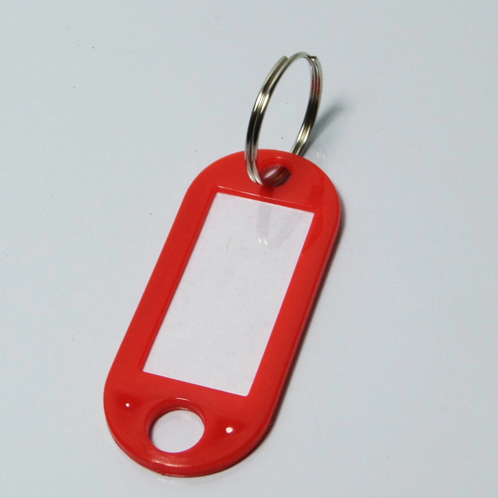 Wholesale/Supplier Keyring Cheap Price Ningbo Original Factory Office Hotel Plastic Colorful Key Chains Key Ring Holder Key Tags with Blank Label with Custom Logo