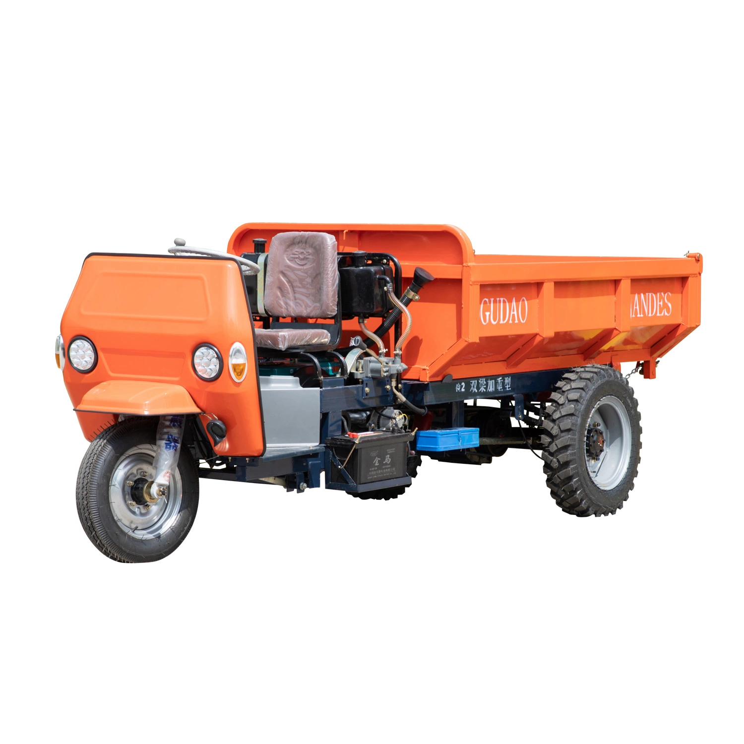 Tricycle Mini Dumper Cargo Diesel camion tombereau minier diesel Tricycle à moteur diesel d'essieu arrière