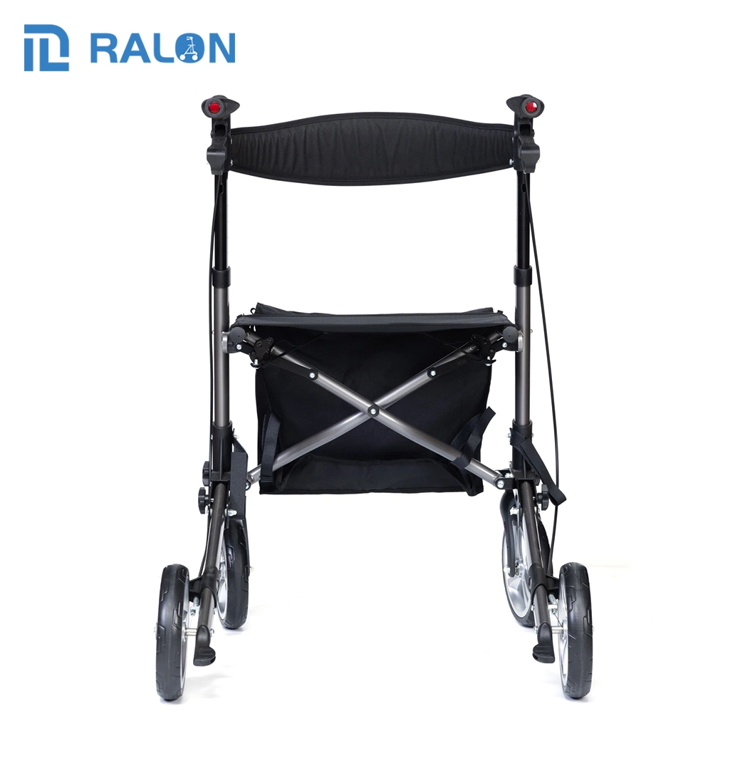 Custom Logo Lightweight Aluminum Adult Folding Upright Rollator Walker