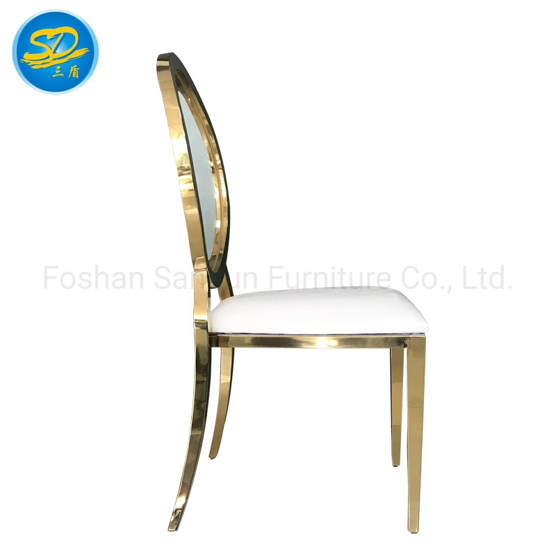 Modern Design Gold Wedding Event Dining Furniture Stainless Steel Chair