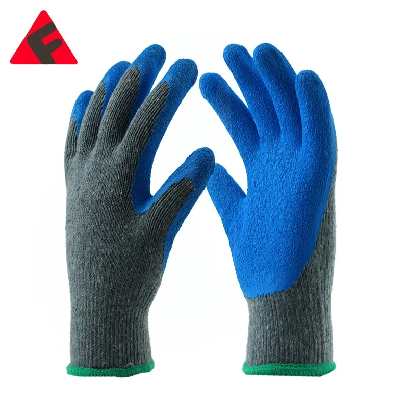 Rubber Coated Polyester Shell Labor Protective Safety Gloves