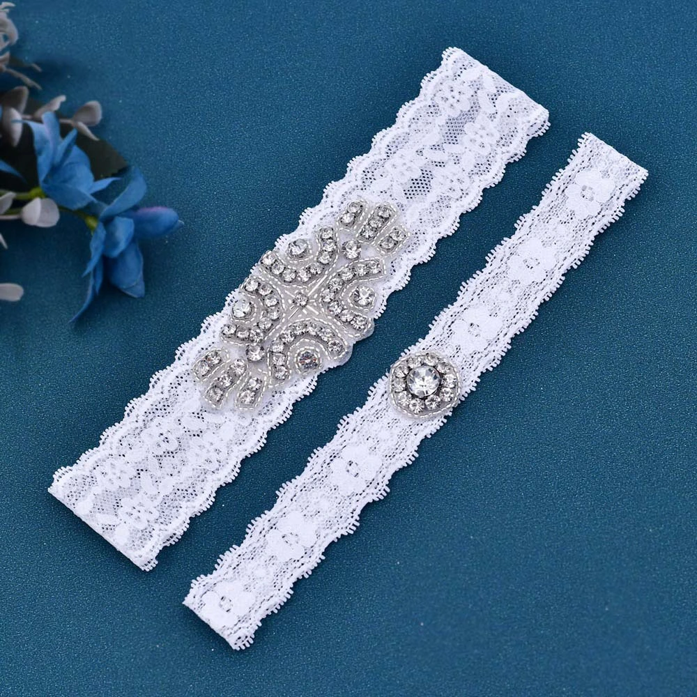 Hgt3004 Sweet Lace Elastic Diamond Band with Thigh Band Wedding Accessory