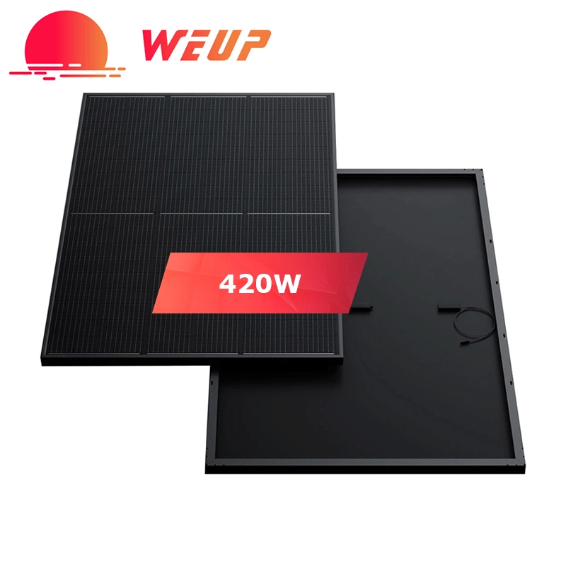 420W Grade a All Full Black Mono PV Solar Energy Power Panel for Roof System