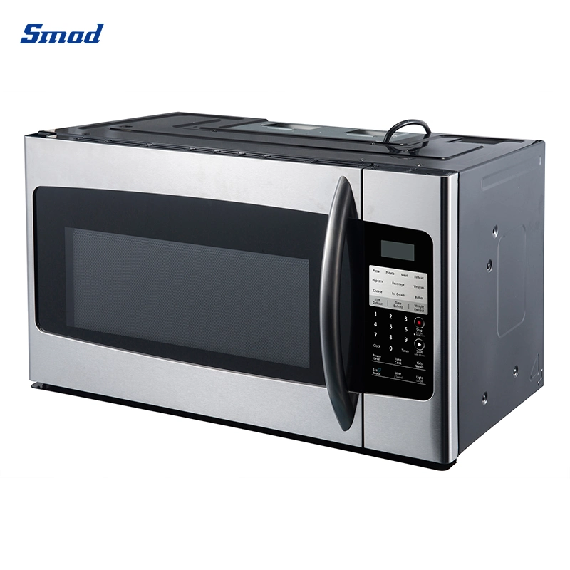 SMAD 1,6 a 1,8 Cu. FT Kitchen Stand Acero inoxidable rápido hornear comida Grill Convection Pan Tostadora incorporada Negro eléctrico sobre la gama Horno de microondas