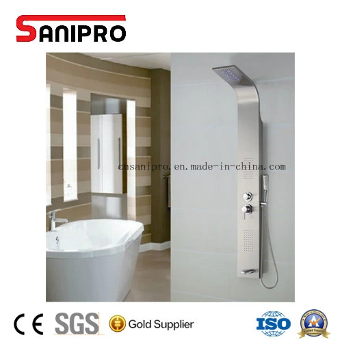 Sanipro Contemporary Stainless Steel Massage Shower Panel for Bathroom