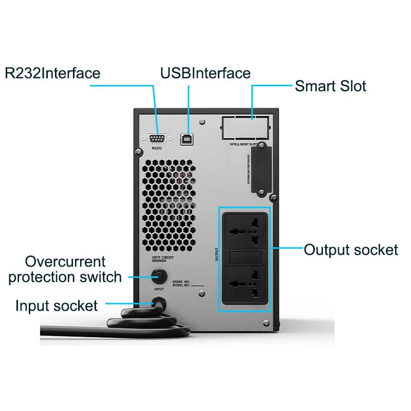 110V 220V UPS monofásica de alta frecuencia de 1 kVA Precio UPS en línea con UPS de batería de respaldo de 1 horas