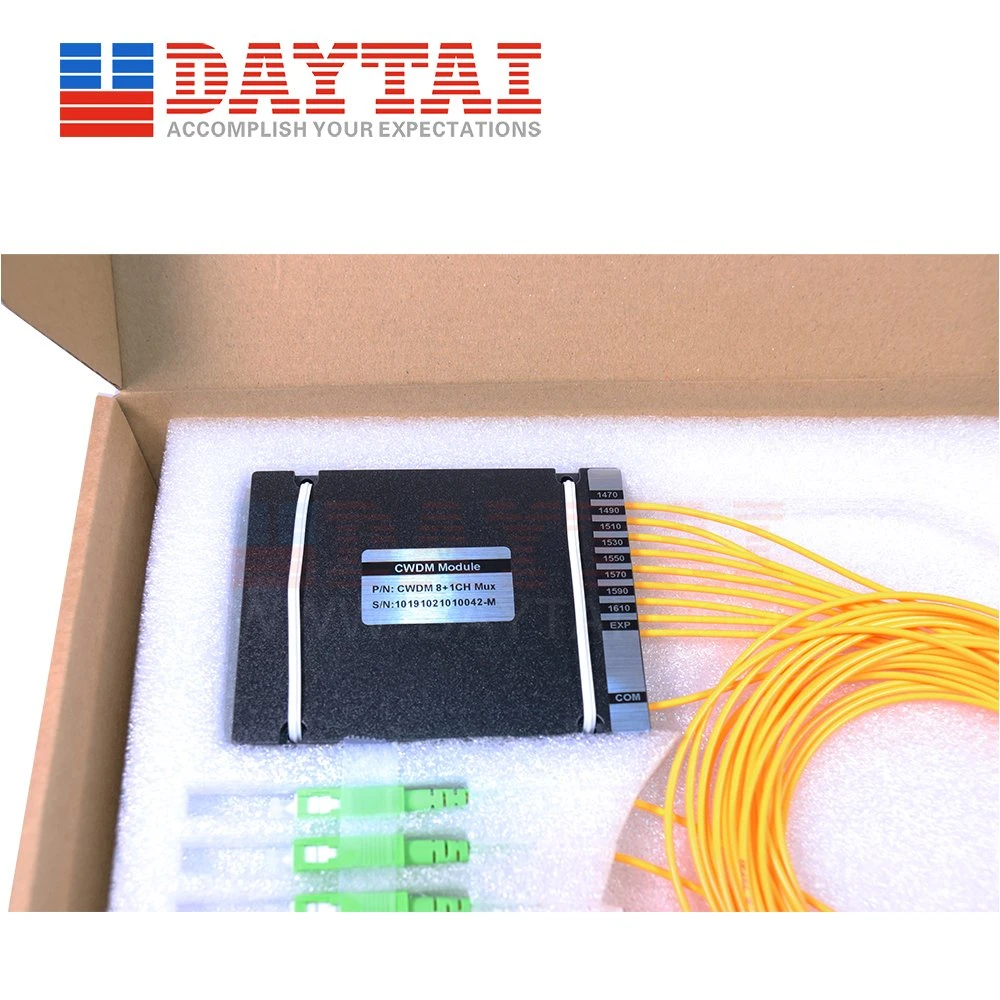 Dispositivo divisor 4 8 16 18 Canais DWDM CWDM Wdm Mux Demux Módulo com Pacote de ABS CWDM multiplexador CWDM