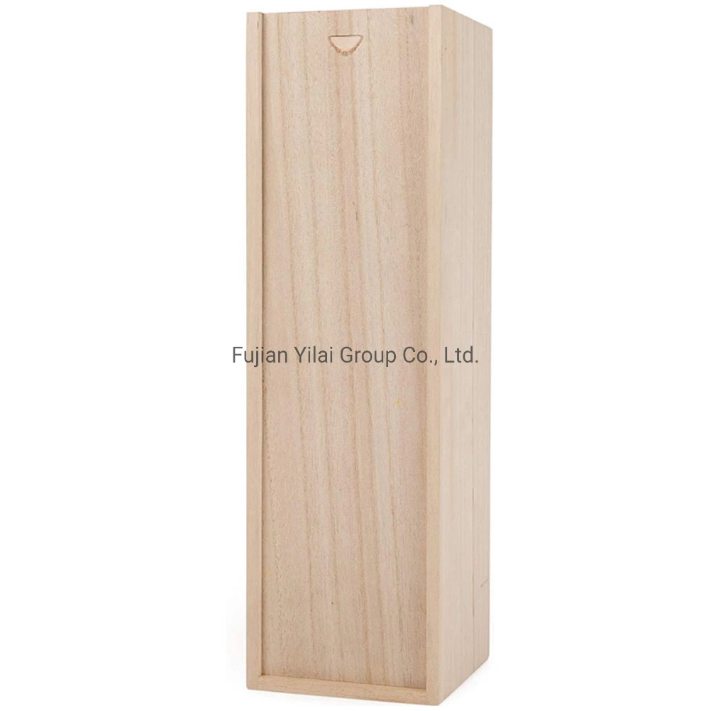 Vino tinto de grano de madera expuestas Box ideal para juegos de accesorios de vino botella individual decorativos de madera Caja de vino con tapa