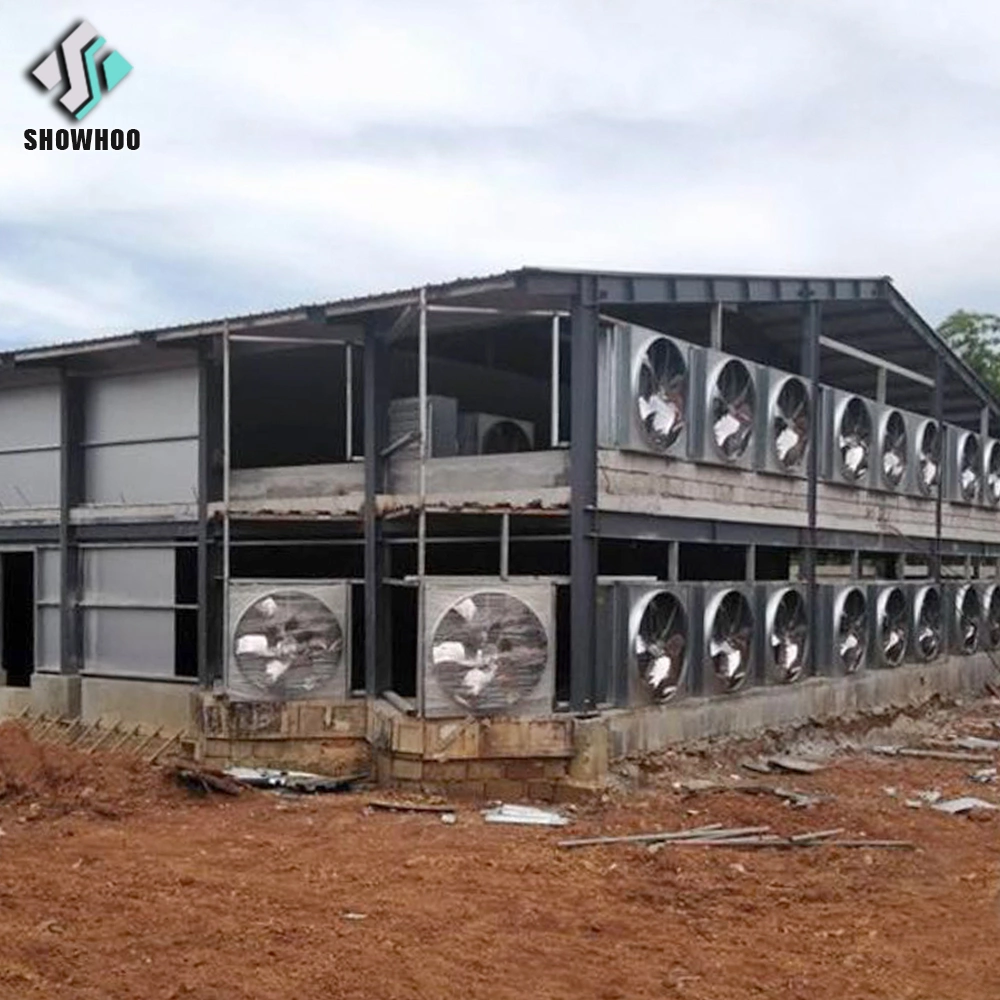 Doppelstöckiges Prefab Broiler House Geflügelfarm Huhn