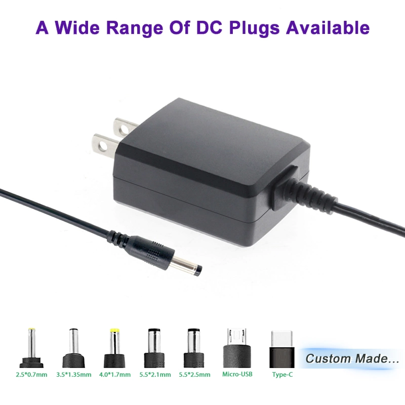 Adaptador de alimentação de 5 V 1A 5 V 2 a 12 V 1 de carroçaria pequena UL FCC GS CE Kc KCC PSE SAA C-Tick Power Amostras livres do adaptador de fornecimento