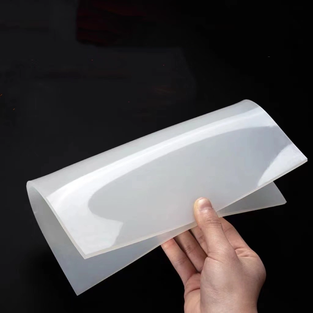 Branco Natural alta resistência à temperatura fino suave silicone transparente Rolo de folha de borracha