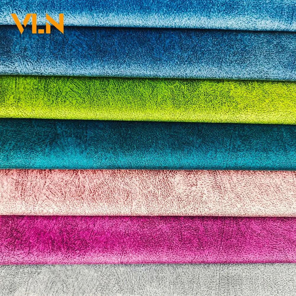 Furniture Fabric Holland Velvet Home Textiles High Quality 100% Polyester Dyeing with Printing Upholstery 0418-2