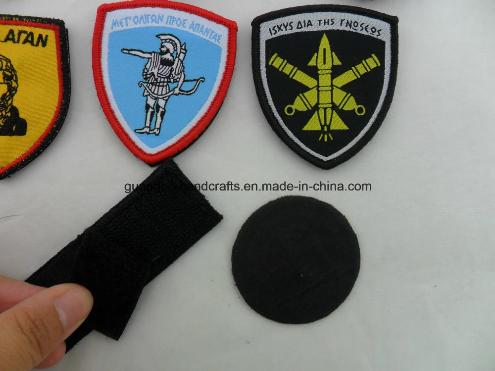 Personalizar el gancho y bucle Overlock insignia bordada /Logotipo (CV-46)