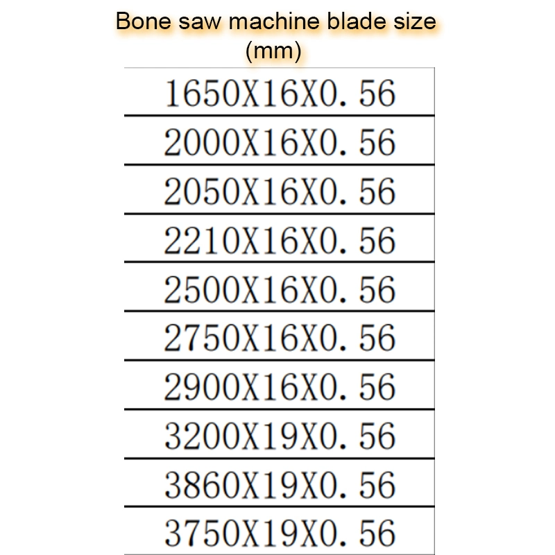 1650X16X0.50X3t Food Band Saw Blade for Bones, Fishes, Meat Cutting Machine (QH-1650C)