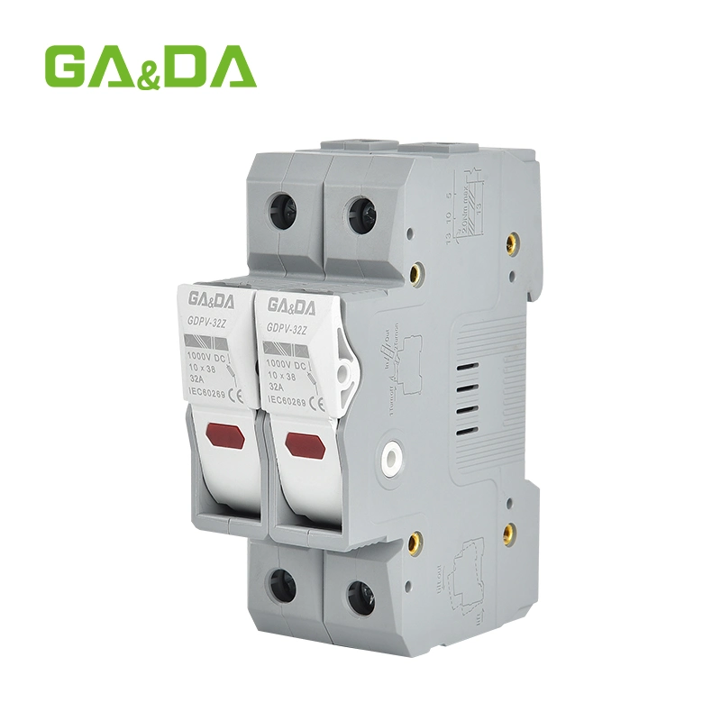 Fábrica Gada Gdpv-32 portafusibles eléctrico DC 1000V Termal Cerámica Interruptor de cajas de fusibles con indicación de estado