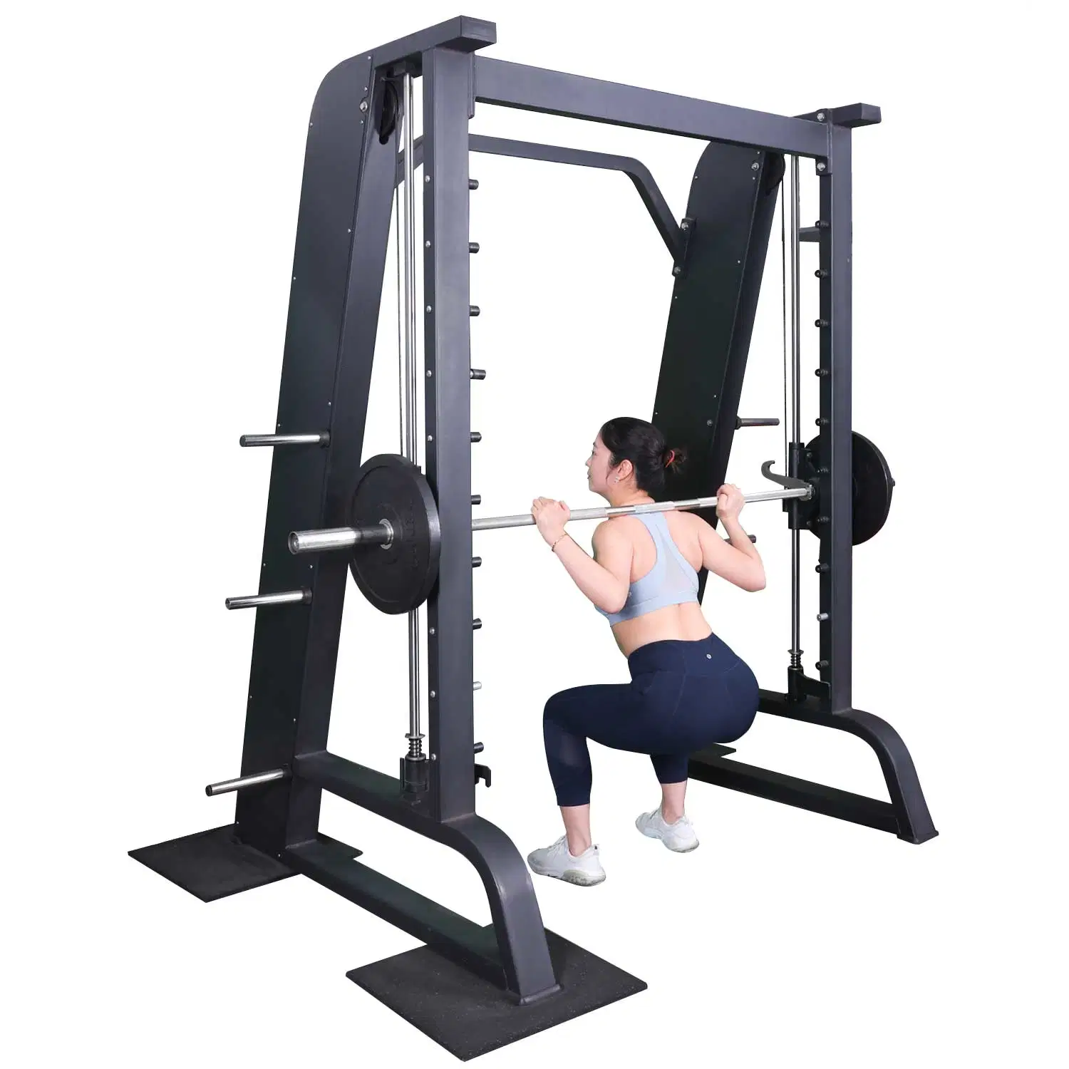 Home Body Building Multifunctional Power Cage Squat Rack with Weight Lifting Training Gym Smith Machine Multi Functional Fitness Equipment