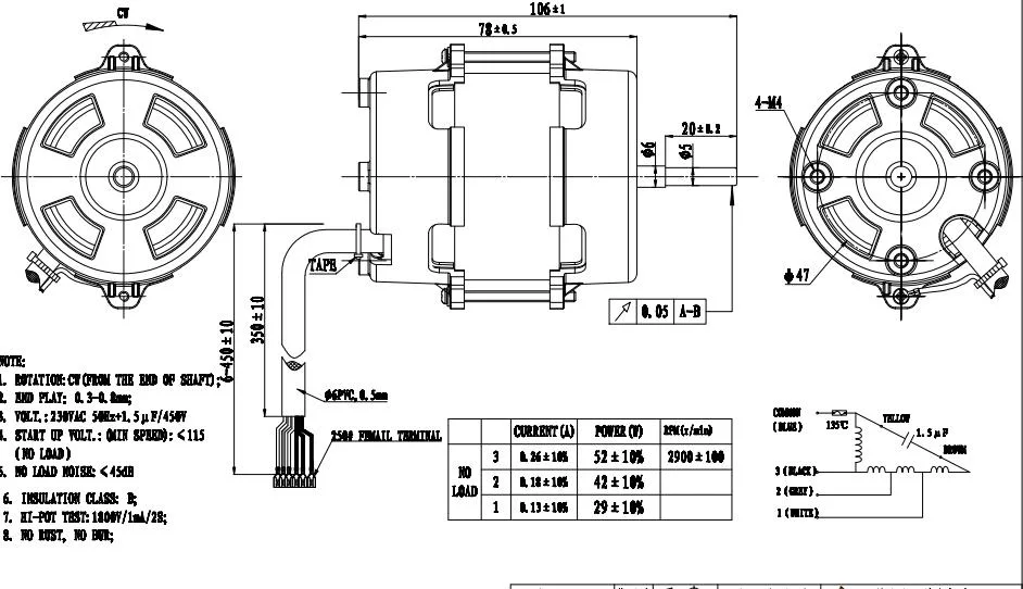 Eléctrico multifunción jugo Extrator AC Motor para Auto Parts con condensador