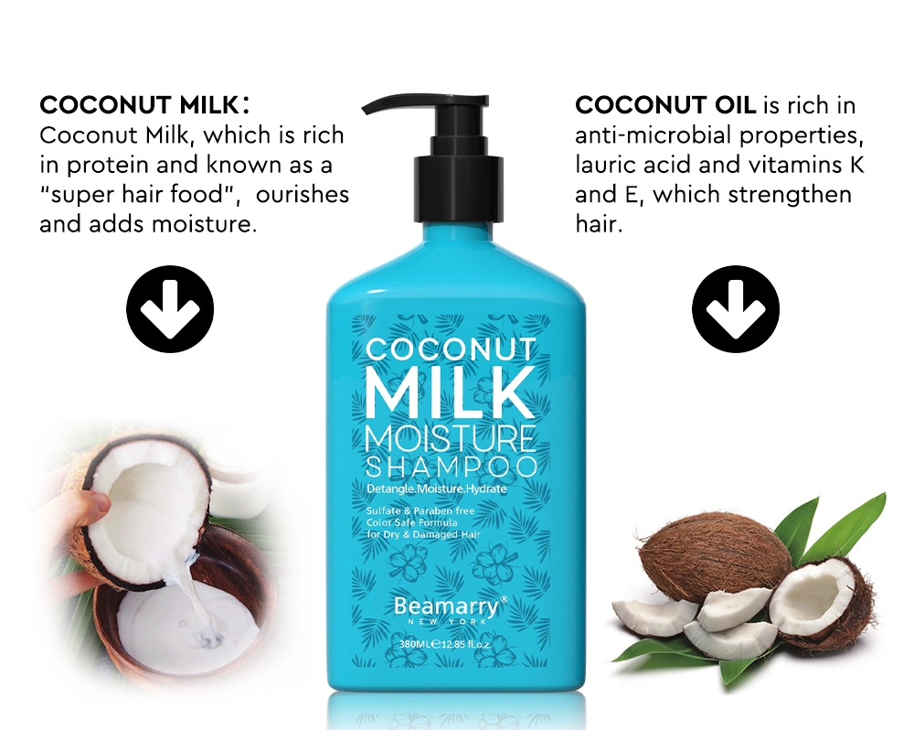 380ml Beamarry Professional Hair Care Products Hair Beauty Products Coconut Milk Moisture Shampoo