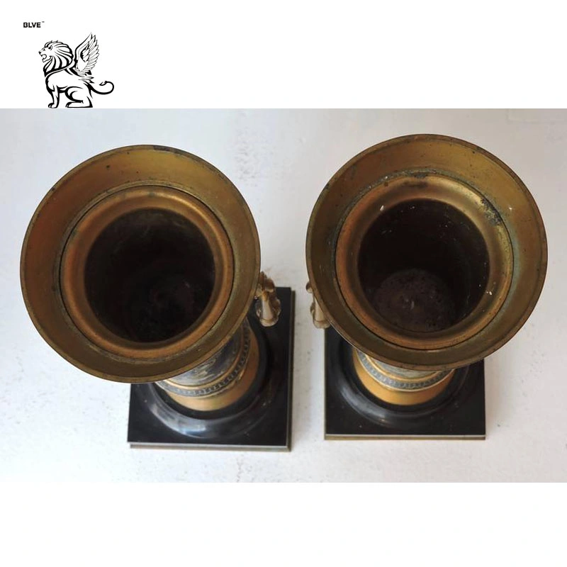 Wholesale Chinese Luxury High Quality Cast Metal Bronze Antique Brass Flower Vase for Home Villa Garden Decoration Bfc-030