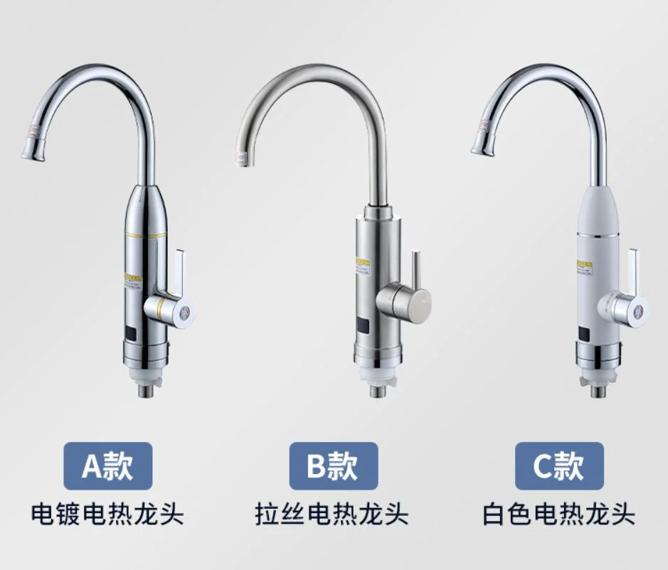 Directa de Fábrica del calentador instantáneo de la cocina eléctrica de grifo de agua caliente del grifo mezclador con regulador de temperatura