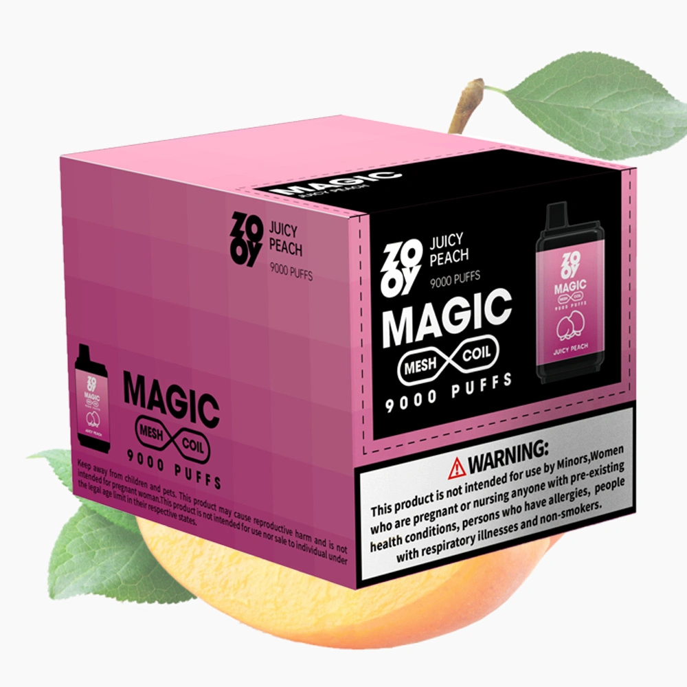 Einweg E Zigarette Zooy Magic 9000 Puffs Einweg-Vape Pen Aufladbare Netzspule 0% 2% 5% Nic Salt