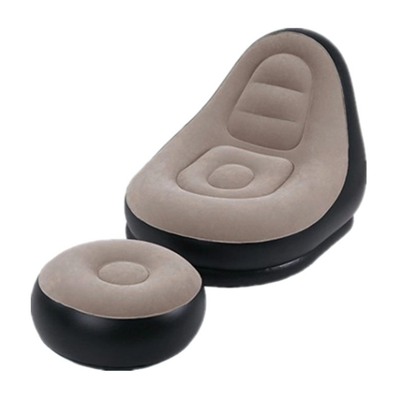 Inflatable Lounge Chair with Ottoman Blow up Chaise Lounge Air Chair Sofa