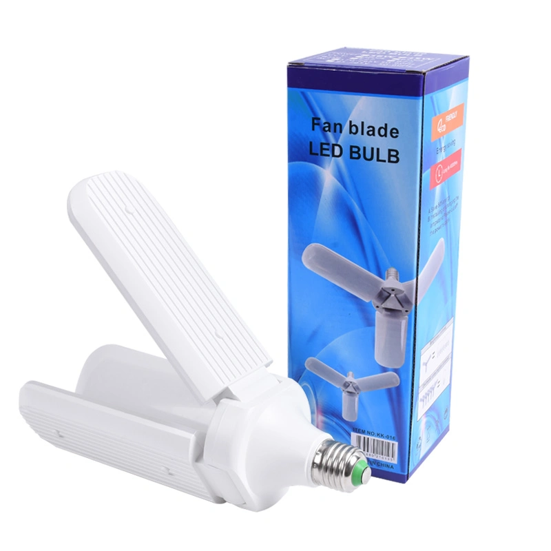 Super Bright Foldable Fan Blade LED Bulb 3 Blade Angle Adjustable Ceiling Home Lamp