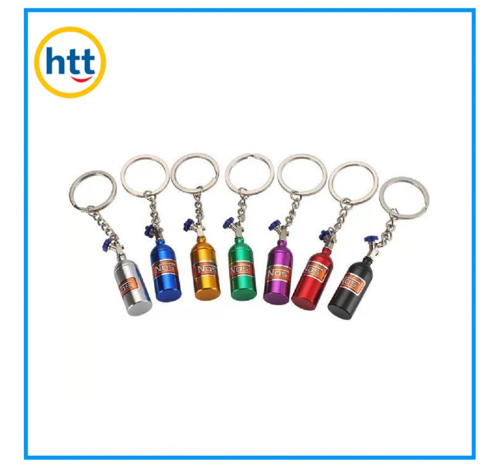 Customized OEM Key Rings Nitrous Oxide Systems Keychain Bottle Aluminum Keychain