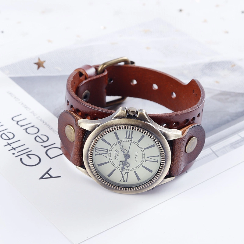 Genuine Adjustable Leather Bracelet Watches Women Personalized Leather Bracelet Watch