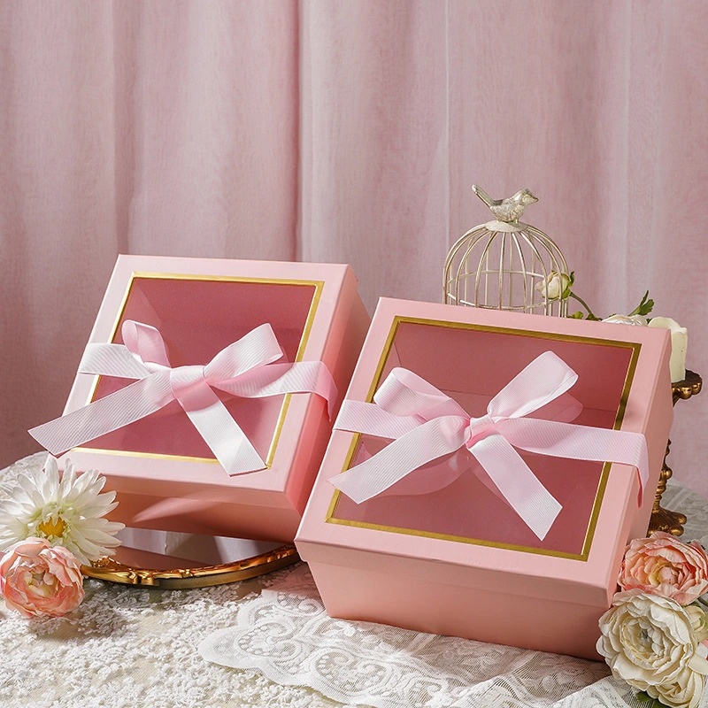 Hot Sale Factory Flower Gift Paper Boxes Square Box Packing