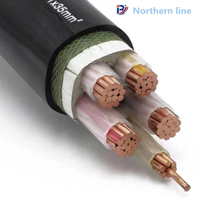 Copper XLPE Power Cable 4-Core 25 35 95 185mm2 PC 4-Core Armored DC High-Voltage AC Power Cable