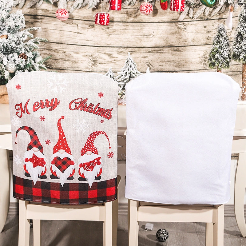 Design Spandex Stretch Printing Style Christmas Design Half Chair Cover for Living Room Party/Home Decoration