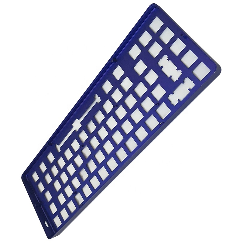 Juegos azul 60 61 87 Tkl de latón de metal de aluminio mecanizado CNC 6063 6061 Teclado mecánico personalizado caso