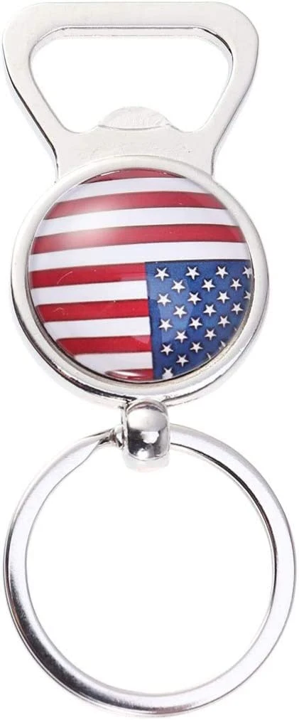 Wall Mounted Keychain American Flag Printing 3D Epoxy Metal Crafts China Wholesale Promotion Wine Beer Bottle Opener