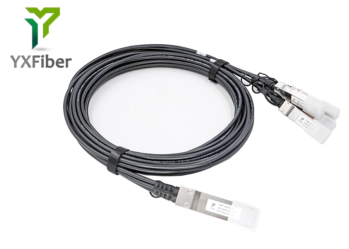 Compatible Mikrotik Qsfp 40g to 4xsfp+10g 3m Passive Copper Splitter Cable Dac 40g Manufacturer