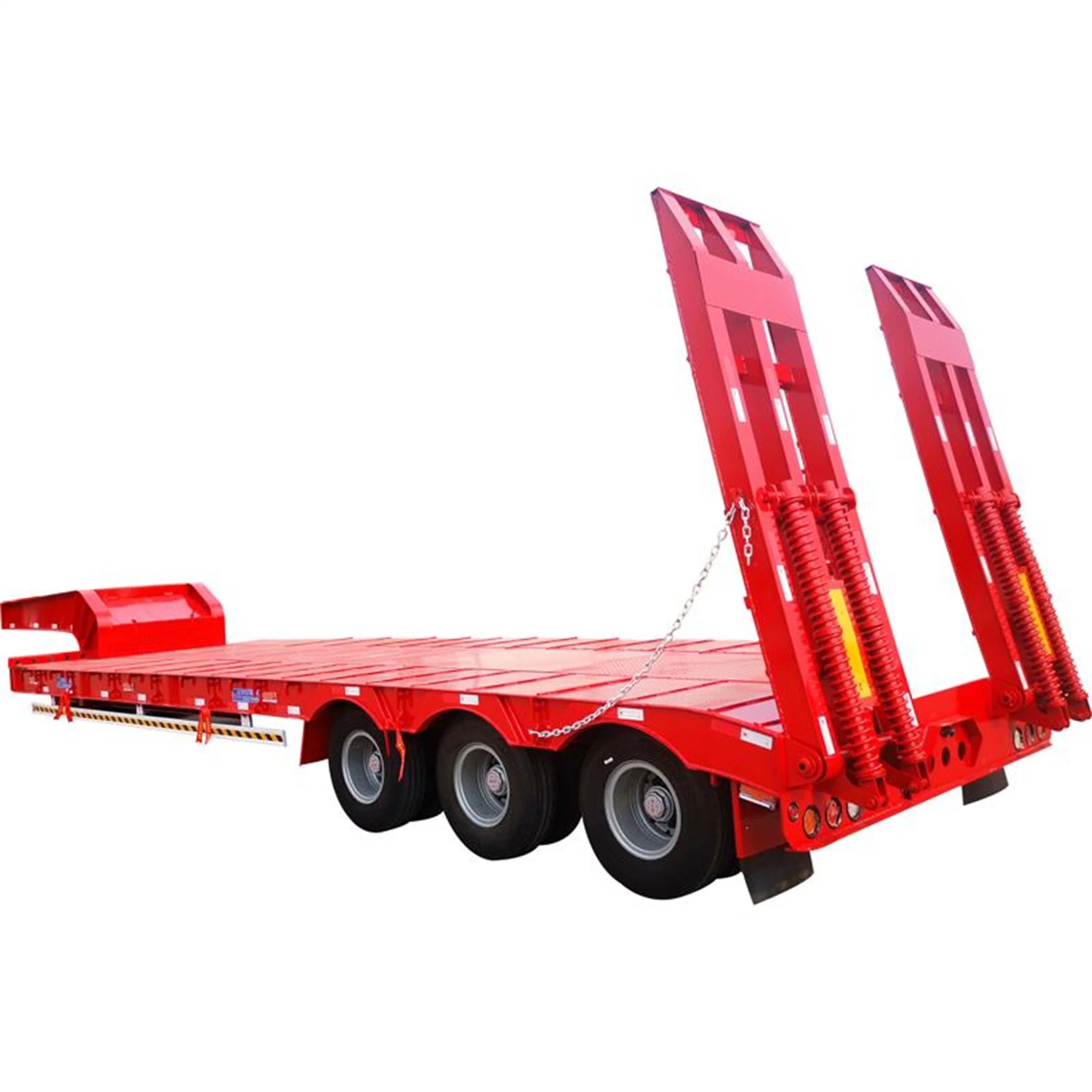 Chinês usado 3 eixos 80 ton Low Bed Semi reboque Para Venda