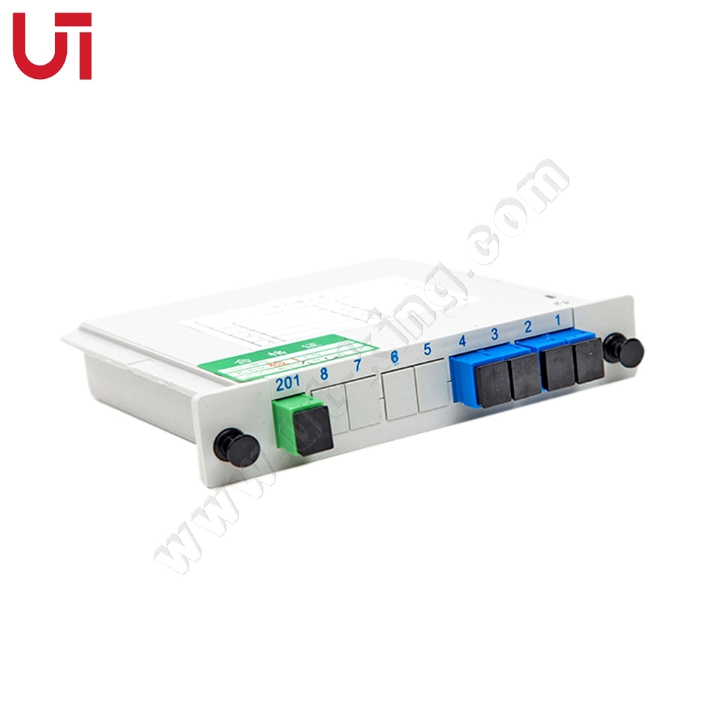 Ut-King Good Quality FTTH 1X4 1X8 1X32 1X64 Sc APC Sc Upc Fiber Optic PLC Splitter Cassette PLC Box Splitter