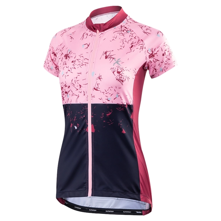 Logotipo personalizado Camiseta de verano de ciclismo de secado rápido para mujer Ropa de ciclismo