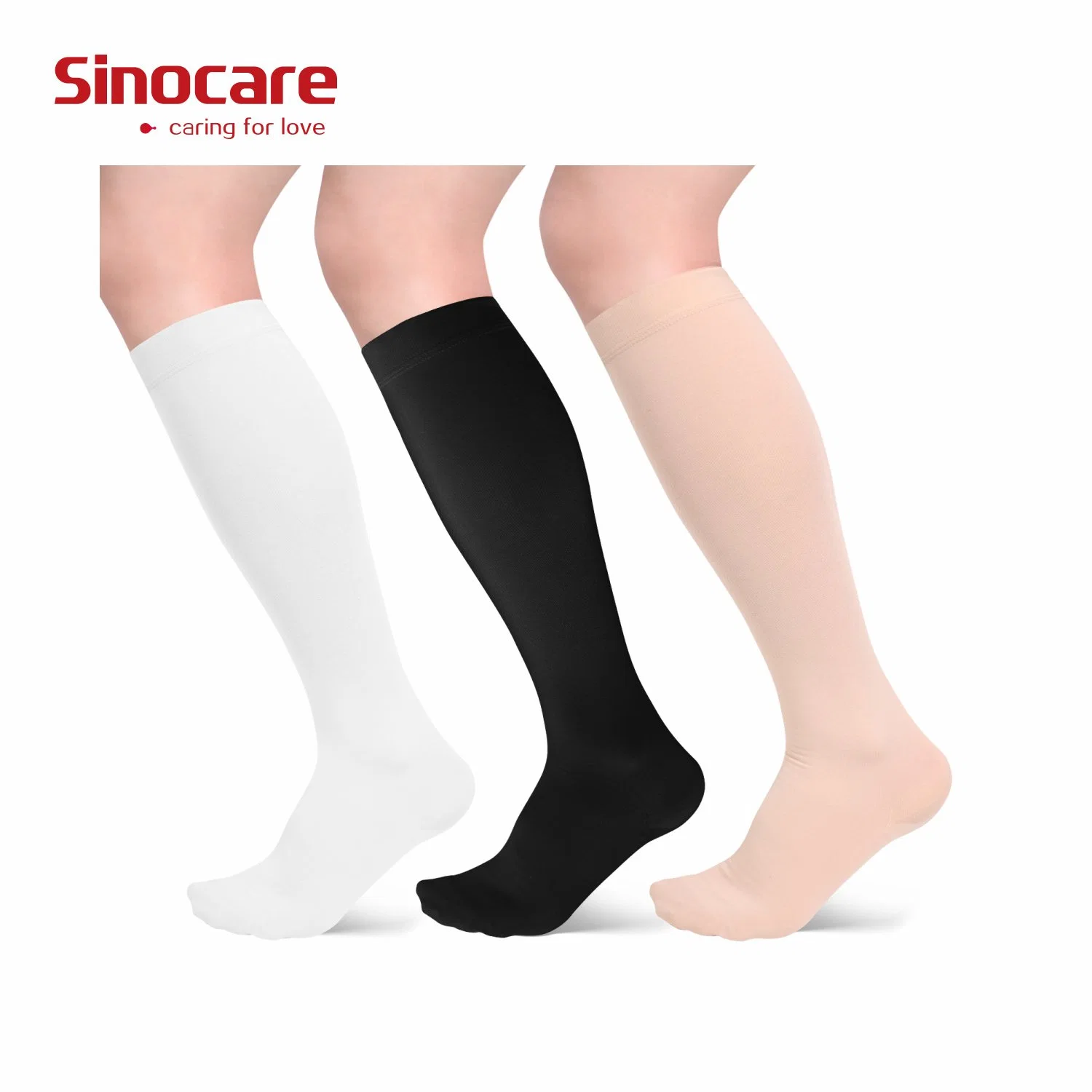 Chaussettes de compression Sinocare genou médicale haute Varices bas