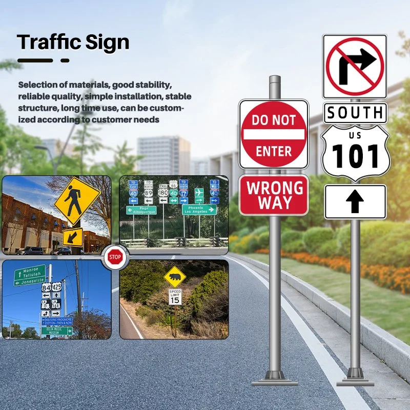 High quality Promotional Custom Shape Stop Aluminum Traffic Sign Pole