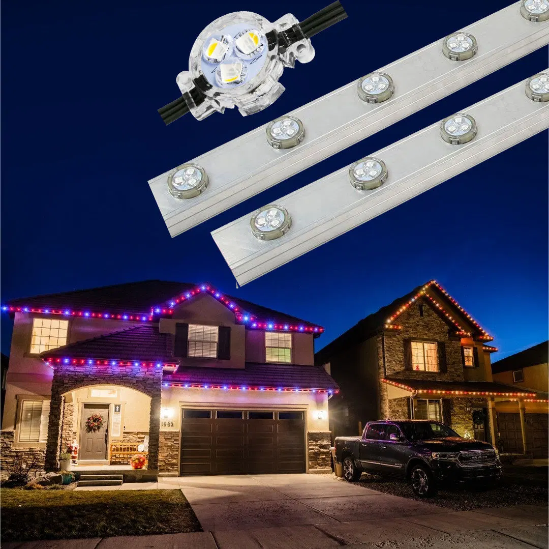 Outdoor Decoration Permanent LED Pixel Point Lighting DC12V Waterproof 5050 SMD Smart LED RGB Holiday Christmas Light