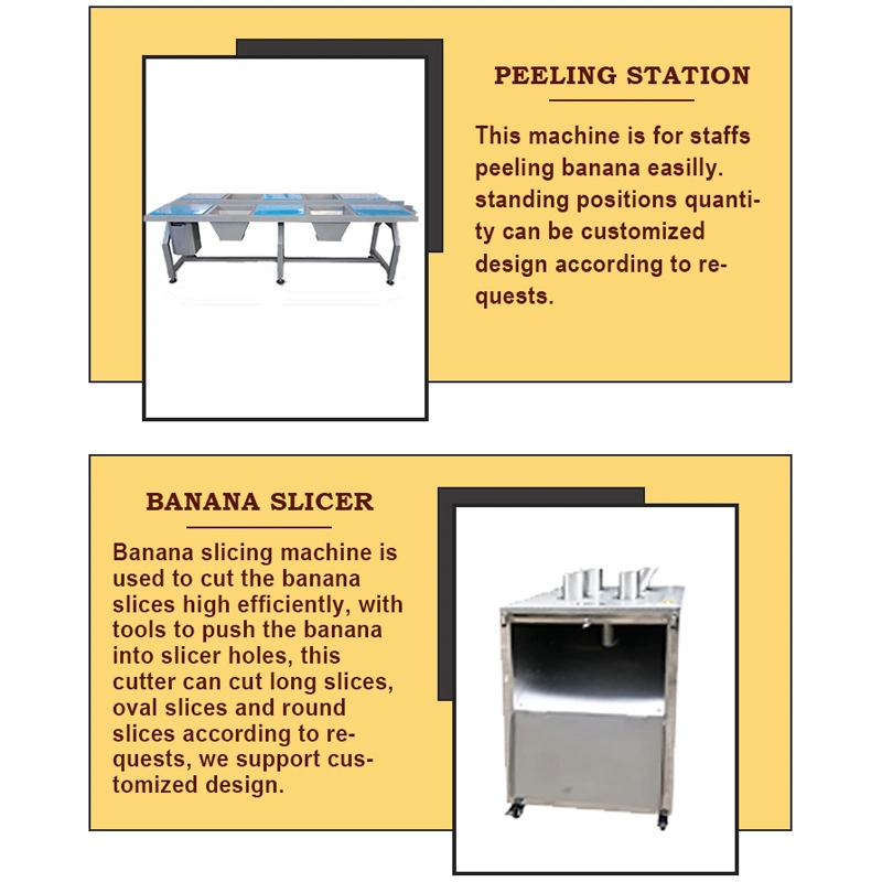 50-100kg/H Производство плантайн чипов линии коммерческого банана плантайн Машина